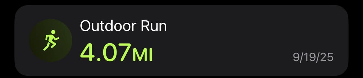 Monthly workout comparison chart from Apple Fitness history